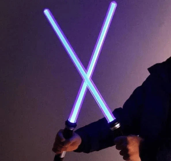 Dual Sided Light Saber Sword with polycarbonate blades and sound/light effects for Jedi battles and play