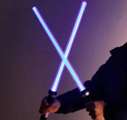 Dual Sided Light Saber Sword with polycarbonate blades and sound/light effects for Jedi battles and play
