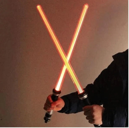 Dual Sided Light Saber Sword with polycarbonate blades and sound/light effects for Jedi battles and play
