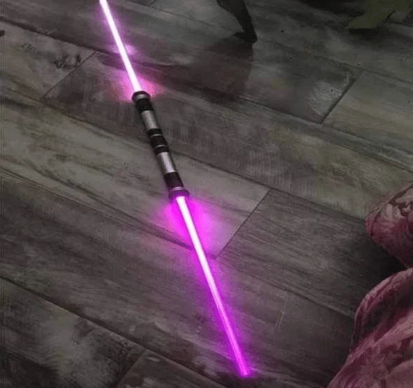 Dual Sided Light Saber Sword with polycarbonate blades and sound/light effects for Jedi battles and play