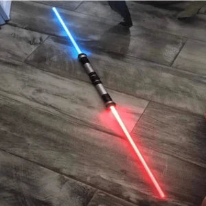 Dual Sided Light Saber Sword with polycarbonate blades and sound/light effects for Jedi battles and play