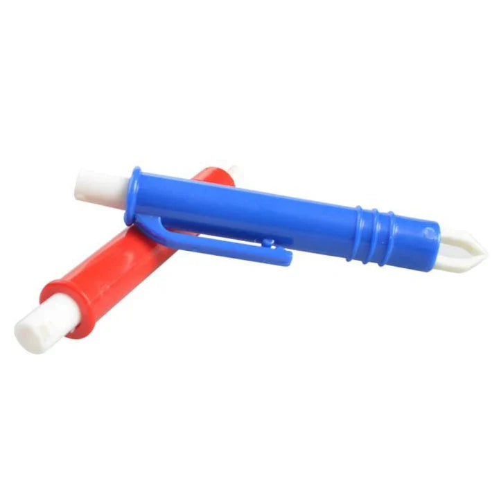 Hair Tick Remover Grooming Tool for pets, available in red or blue colors, designed to efficiently and gently remove ticks and other debris from your dog or cat's coat
