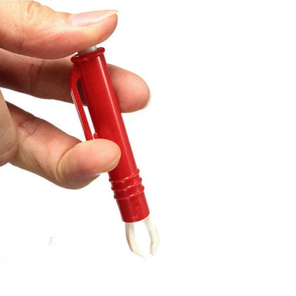 Hair Tick Remover Grooming Tool for pets, available in red or blue colors, designed to efficiently and gently remove ticks and other debris from your dog or cat's coat