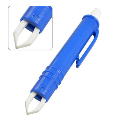 Hair Tick Remover Grooming Tool for pets, available in red or blue colors, designed to efficiently and gently remove ticks and other debris from your dog or cat's coat