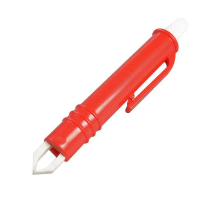 Hair Tick Remover Grooming Tool for pets, available in red or blue colors, designed to efficiently and gently remove ticks and other debris from your dog or cat's coat