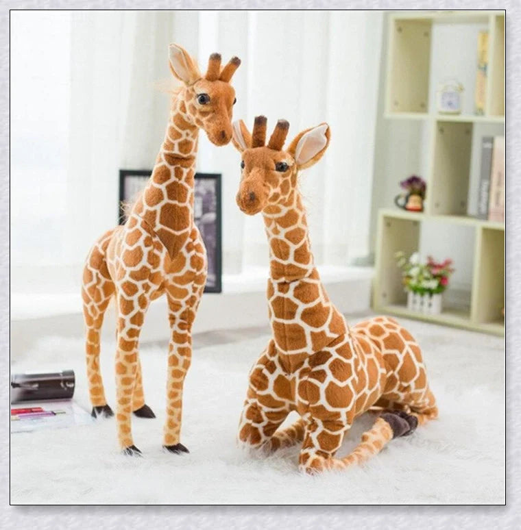 Hhomeenjoy Huge Real Life Giraffe Plush Toys - Cute Stuffed Animal Dolls, Soft Simulation Giraffe Doll, Birthday Gift for Kids, Bedroom Decor