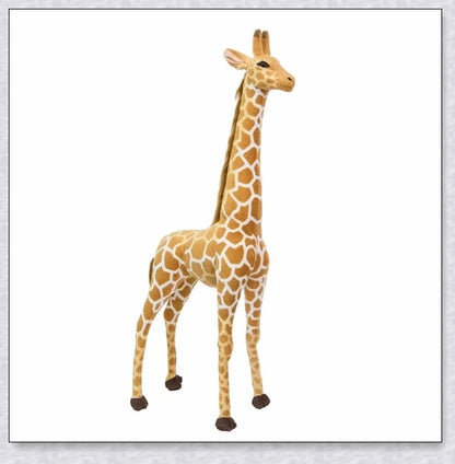 Huge real life giraffe plush toy, soft simulation giraffe doll, cuddly stuffed animal for kids' bedroom decor
