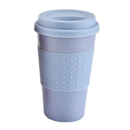 Eco-Friendly Portable Coffee Mug in Green Color with Leak-Proof Lid and Thermal Insulation