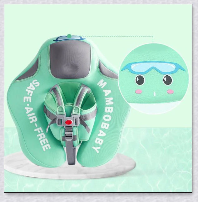 Smart Swim Trainer Baby Airless Float Ring with UV-proof canopy, designed for infant water safety and comfort