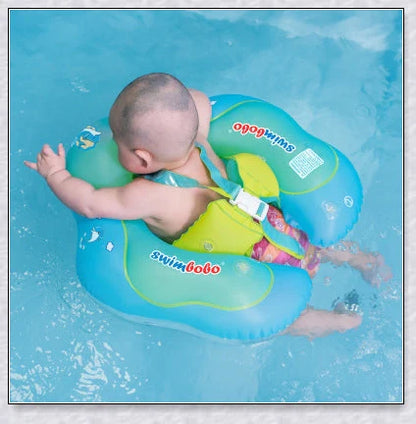 Smart Swim Trainer Baby Airless Float Ring with UV-proof canopy, designed for infant water safety and comfort