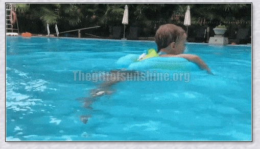 Smart Swim Trainer Baby Airless Float Ring with UV-proof canopy, designed for infant water safety and comfort
