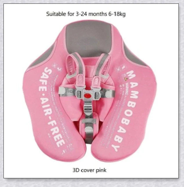 Smart Swim Trainer Baby Airless Float Ring with UV-proof canopy, designed for infant water safety and comfort