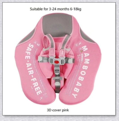 Smart Swim Trainer Baby Airless Float Ring with UV-proof canopy, designed for infant water safety and comfort