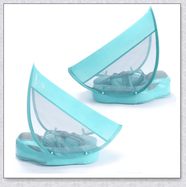 Smart Swim Trainer Baby Airless Float Ring with UV-proof canopy, designed for infant water safety and comfort