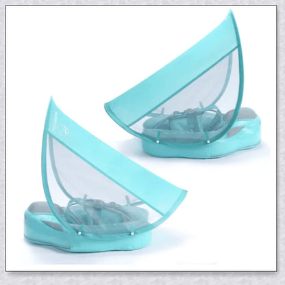 Smart Swim Trainer Baby Airless Float Ring with UV-proof canopy, designed for infant water safety and comfort