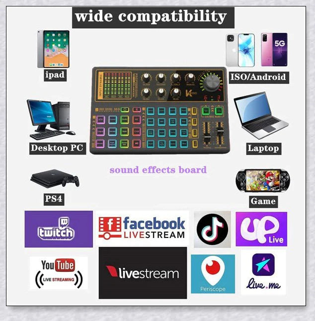 Voice Changer Live Board with various audio controls and voice transformation options