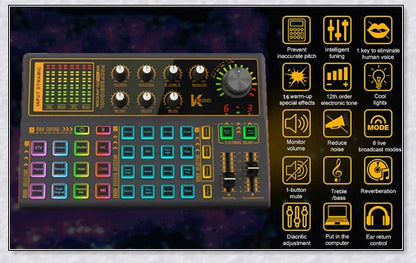 Voice Changer Live Board with various audio controls and voice transformation options