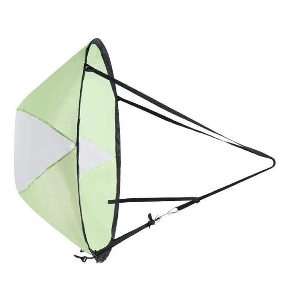 A high-quality, foldable sail designed for kayaks, canoes, and inflatable boats, providing a boost in speed and UV protection.