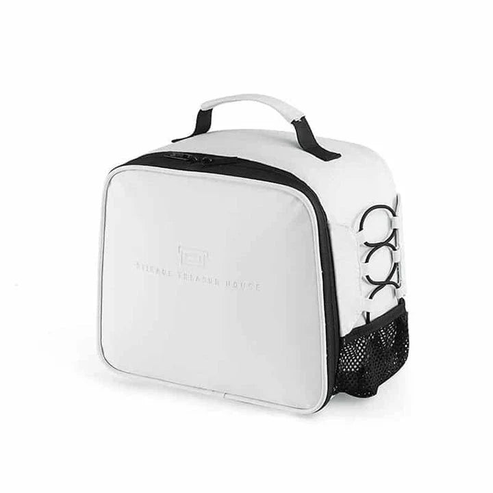 Portable insulated cooler bag in various colors, preserving temperature for outdoor activities and social gatherings