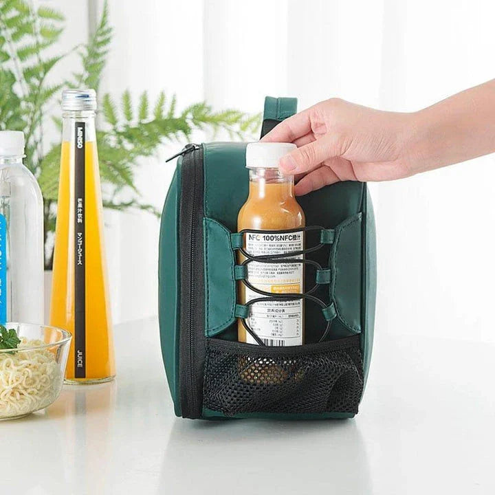 Portable insulated cooler bag in various colors, preserving temperature for outdoor activities and social gatherings