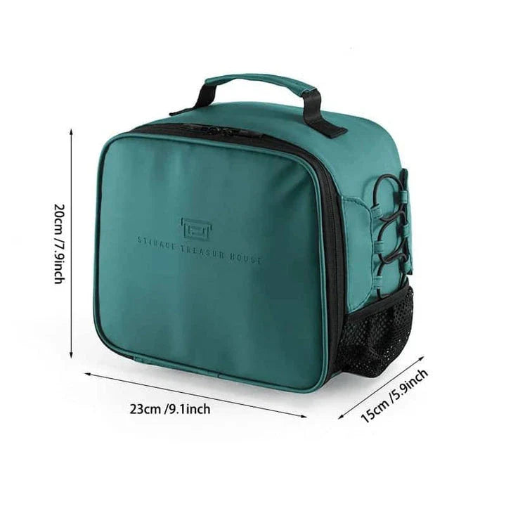 Portable insulated cooler bag in various colors, preserving temperature for outdoor activities and social gatherings