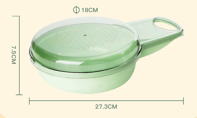 Multifunctional vegetable cutter with modern, minimalist design for slicing, dicing, and shredding a variety of produce