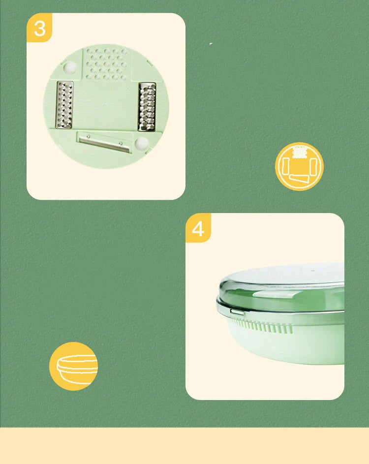 Multifunctional vegetable cutter with modern, minimalist design for slicing, dicing, and shredding a variety of produce