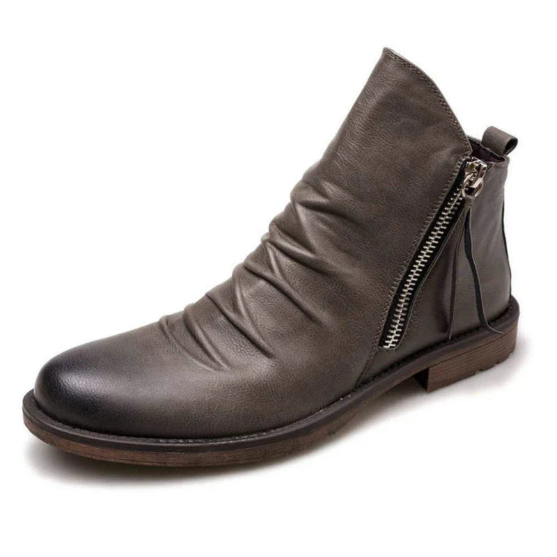 Men's Leather Casual Shoes Chelsea Boots with Sleek Design and Pointed Toe