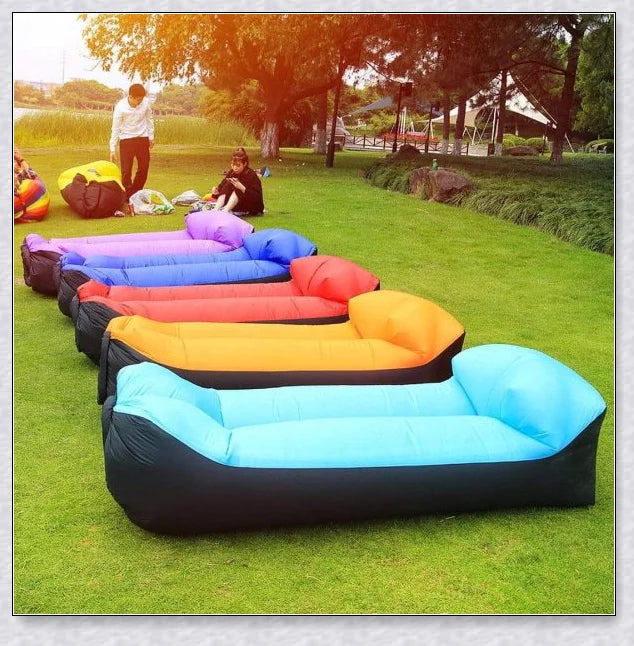 Outdoor Inflatable Couch - A soft, cushioned surface that molds to your body for maximum relaxation in any outdoor setting.