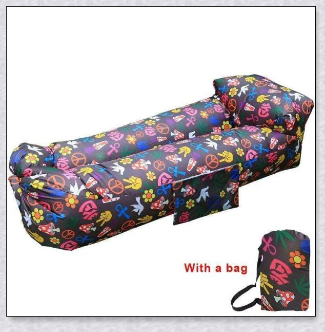 Outdoor Inflatable Couch - A soft, cushioned surface that molds to your body for maximum relaxation in any outdoor setting.