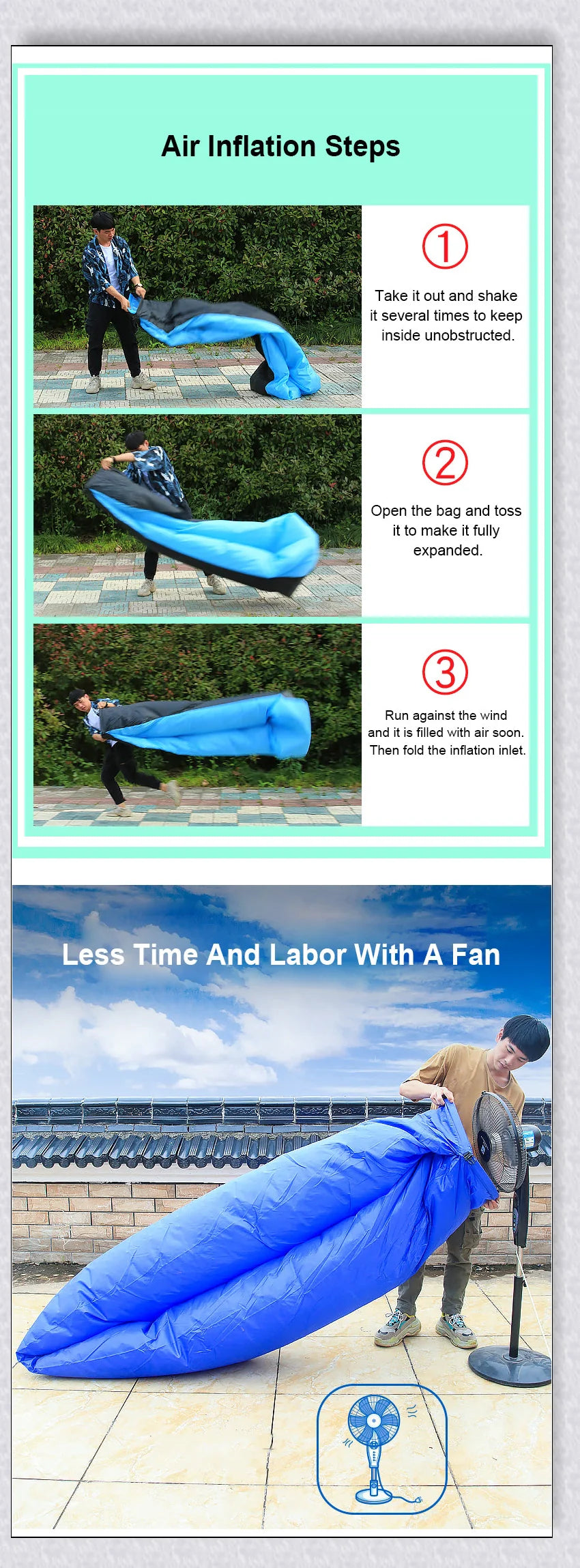 Outdoor Inflatable Couch - A soft, cushioned surface that molds to your body for maximum relaxation in any outdoor setting.