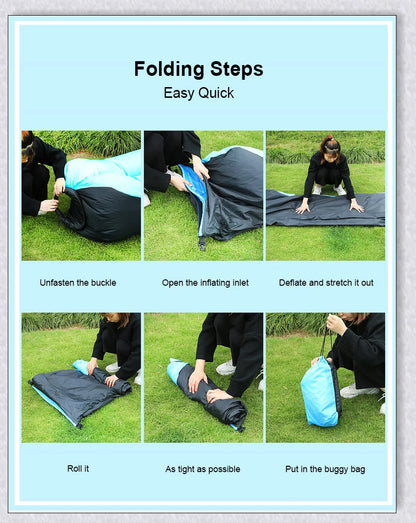 Outdoor Inflatable Couch - A soft, cushioned surface that molds to your body for maximum relaxation in any outdoor setting.