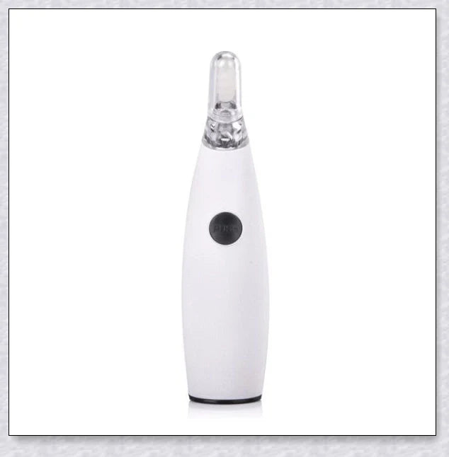 Portable Electric Ear Wax Remover with 360-degree spiral-shaped silicone tip and LED light for safe, effective ear cleaning