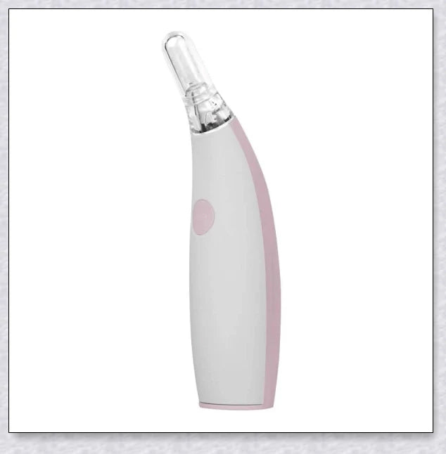 Portable Electric Ear Wax Remover with 360-degree spiral-shaped silicone tip and LED light for safe, effective ear cleaning