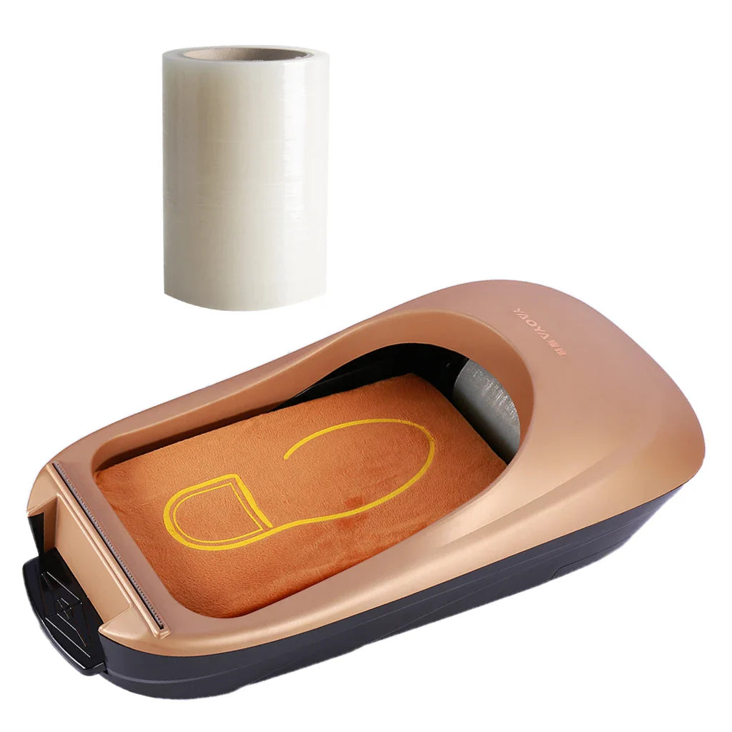 Automatic Shoe Cover Machine with ABS plastic material and sawtooth blade for effortless one-step application