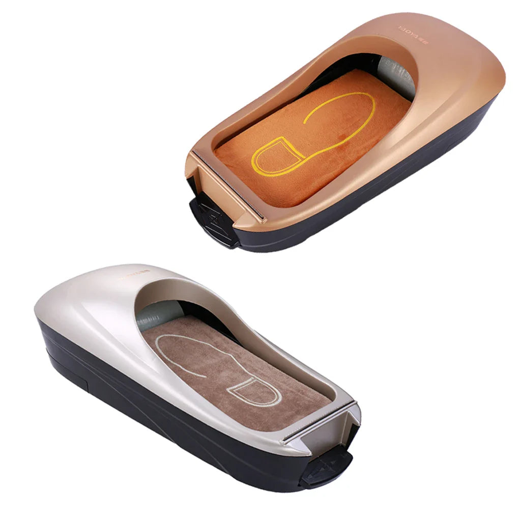 Automatic Shoe Cover Machine with ABS plastic material and sawtooth blade for effortless one-step application