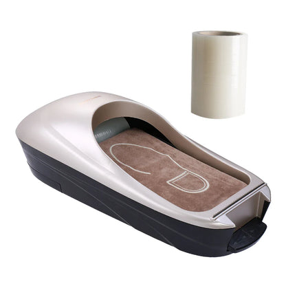 Automatic Shoe Cover Machine with ABS plastic material and sawtooth blade for effortless one-step application