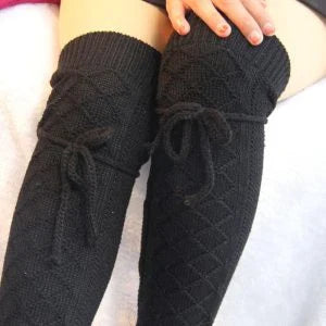 Premium acrylic over-the-knee socks in various colors for autumn and winter wear