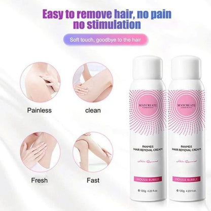 100% Permanent Natural Hair Removal Spray - Effortless, Pain-Free Hair Removal Solution for Smooth, Silky Skin