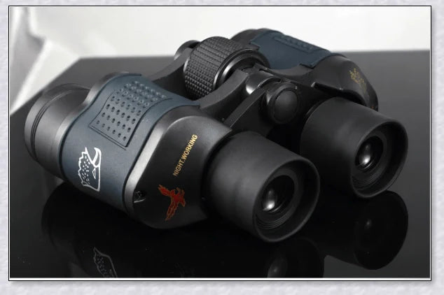 Professional Night Vision Infrared Long Range Binoculars with 60x60 magnification, perfect for outdoor activities like birdwatching, hunting, and hiking.