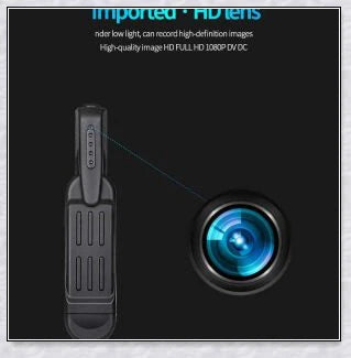 Body-mounted camera for law enforcement, capturing 1080P video discreetly and hands-free
