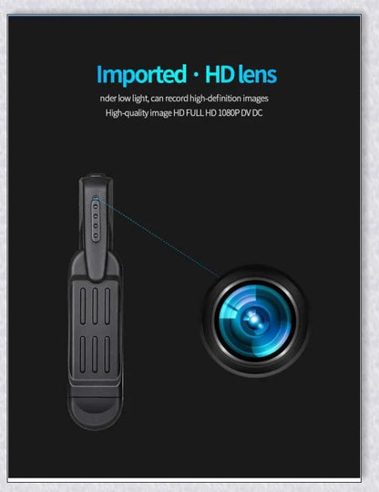 Body-mounted camera for law enforcement, capturing 1080P video discreetly and hands-free