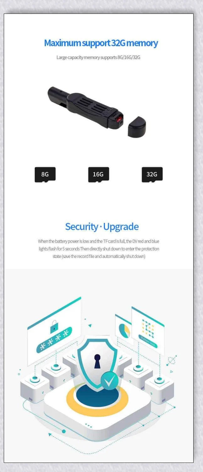 Body-mounted camera for law enforcement, capturing 1080P video discreetly and hands-free