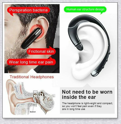 Wireless Bone Conduction Earphone Bluetooth 5.0 Headset with black, blue, and red color options