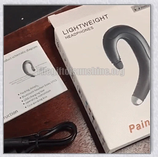 Wireless Bone Conduction Earphone Bluetooth 5.0 Headset with black, blue, and red color options