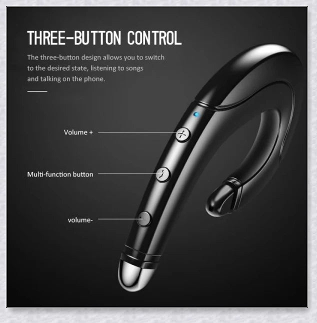 Wireless Bone Conduction Earphone Bluetooth 5.0 Headset with black, blue, and red color options