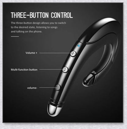 Wireless Bone Conduction Earphone Bluetooth 5.0 Headset with black, blue, and red color options