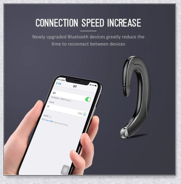 Wireless Bone Conduction Earphone Bluetooth 5.0 Headset with black, blue, and red color options