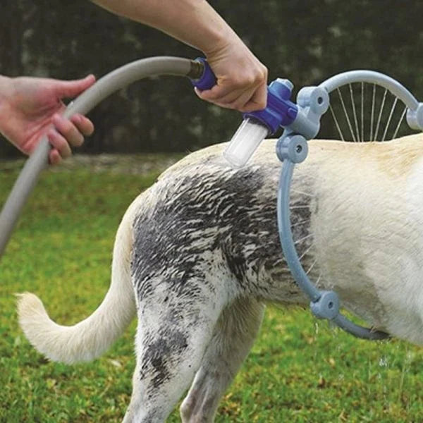 360 Degree Dog Shower Tool - Adjustable hoop pet grooming tool for effortless bathing
