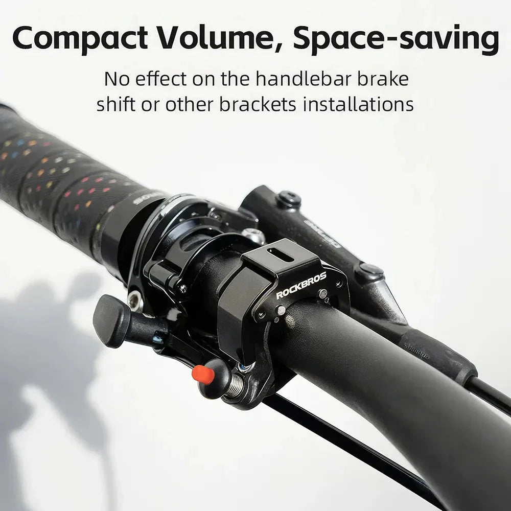 Compact Safety Bicycle Bell in Red - Durable Stainless Steel and Aluminum Alloy Construction